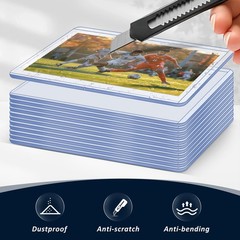15 Pack Top Loads for Cards 3″x4″ Hard Plastic Card Sleeves Baseball Card Pro…