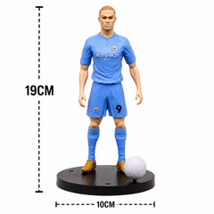Erling Haaland Manchester #9 Soccer Figure 19CM PVC Statue Football Toy