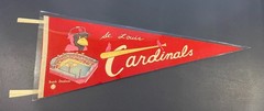 1960’s Vintage ST. Louis CARDINALS Baseball Pennant 11.5×29.75 in Holder
