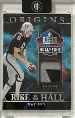2023 Panini Origins Ray Guy (Raiders) Rise To The Hall Memorabilia Card /25