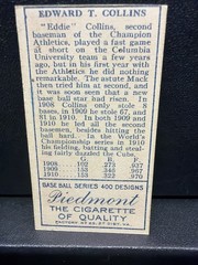 1911 T205 Gold Border Eddie Collins VAR #NNO Athletics Piedmont (Authentic)