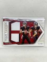 2022 Absolute Team Tandem Drake London Desmond Ridder Dual Patch Rookie /49 Gold