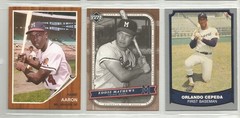 Ed Mathews Orlando Cepeda Hank Aaron Lot 3 Cards 1980’s-2020’s