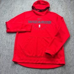 Washington Wizards Nike Hoodie Men L Red Pullover Hooded Sweatshirt Fleece