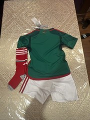 adidas Mexico FMF Home Mini Kids Soccer Kit HE8861 Jersey+Short+socks Size (2XS)