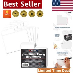 Durable Polyethylene Card Collection Dividers with Write-On Index Tab – 10 Pack