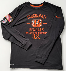 Nike Cincinnati Bengals Salute to Service NFL On Field Apparel Shirt • Men’s L