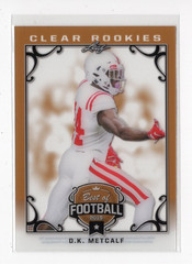 2019 Leaf Best of Football Clear Rookies DK Metcalf #FB-02 RC