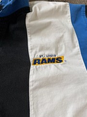 Vintage 90s St. Louis Rams NFL Antigua Sport Color Block Polo Shirt
