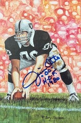 JIM OTTO SIGNED GOAL LINE ART CARD~PRO FOOTBALL HALL OF FAME~HOF AUTO~RAIDERS