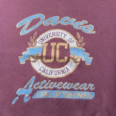 Vintage UC Davis Aggies Sweatshirt Mens XL Burgundy Crewneck University USA 90s