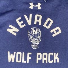 University Of Nevada Wolf Pack Hoodie Mens Large Blue Fleece Under Armour