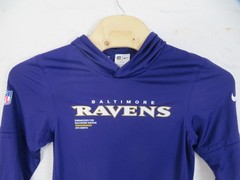 Baltimore Ravens Hooded Shirt Mens Small Purple NFL Pullover Nike Team Issued