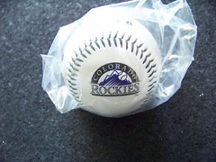 2006 Colorado Rockies Vinny Castilla retirement baseball ball