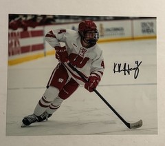 KK CAROLINE HARVEY SIGNED 8×10 PHOTO USA OLYMPICS GOLD HOCKEY WISCONSIN COA