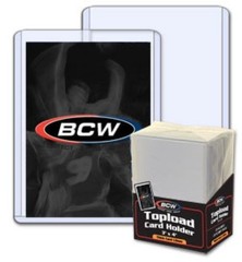 100 BCW 1.5mm 59pt Thick Baseball Trading Card Rigid Topload Holders protectors