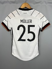 GERMANY 2020 MULLER HOME SHIRT FOOTBALL SOCCER JERSEY ADIDAS WOMEN SIZE 2XS