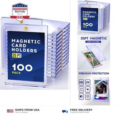 100ct Magnetic Card Holder, 35pt One Touch Card Holder, U-V Protectors Hard P…