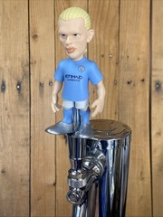 Mancester City Beer Tap Handle Haaland 5.75” Mini FIFA World Cup Soccer Norway