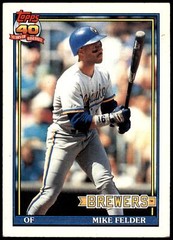 Mike Felder #44b 1991 Topps