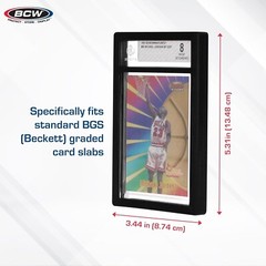 6 BCW Graded Card Bumpers For BGS Certified Slab Black Silicone Edge Protection