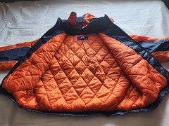 VTG PRO PLAYER DENVER BRONCOS NFL PUFFER HOODED JACKET BLUE/ORANGE/WHITE SIZE…