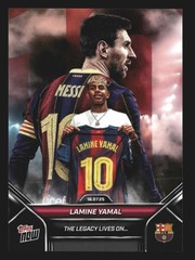 2025 Topps NOW FC Barcelona #002 Lamine Yamal Messi Legacy Lives On