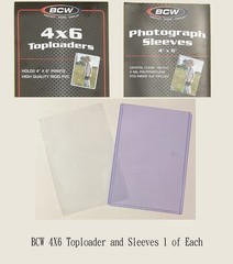 (1ct) BCW 4″x6″ Toploader and Sleeves Set in Loose Bag (READ Description)