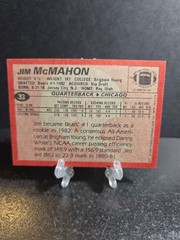1983 Topps JIM MCMAHON #33 Rookie RC Chicago Bears Legend 1985 Super Bowl