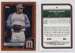 2023 World Baseball Classic Orange Cracked Ice Foil 20/25 Taijuan Walker 10pz