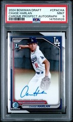 2024 Bowman Chrome Draft 1st Chase Harlan Auto RC Dodgers SP PSA 9