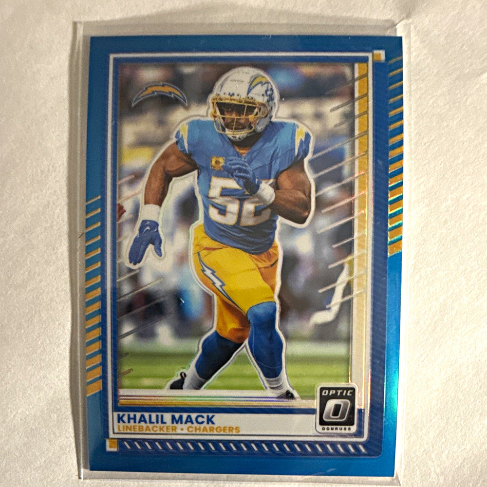 Khalil Mack 2024 Panini Donruss Optic Chargers Blue Parallel #68 145/399