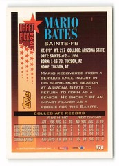 1994 Topps Mario Bates #376 Rookie New Orleans Saints