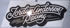Jordan Anderson Racing – Black & White 5.75” x 2.25” Decals / Stickers – NASCAR