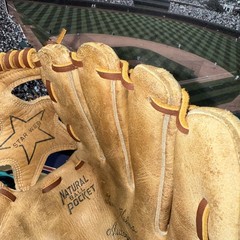 1960s Vintage MacGregor 555 Star Web Tommy Helms Baseball Glove USA Made