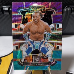 Xavier Woods 2024 Select #72 Concourse Level Purple White And Green Prizm