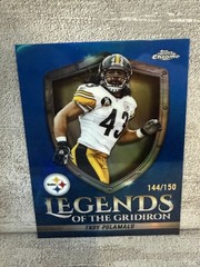 TROY POLAMALU 2025 TOPPS CHROME LEGENDS OF THE GRIDIRON BLUE REFRACTOR! #144/150