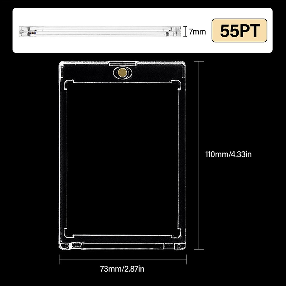 5-30Pack Magnetic Trading Sports Card Holders 55Pt-180Pt One-Touch UV Protection