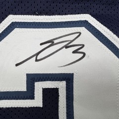 Autographed/Signed George Pickens Dallas Navy Blue Football Jersey JSA COA