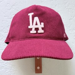 Los Angeles Dodgers’47 Hitch Cap | Red Corduroy Embroidered LA Logo | MLB | Rare