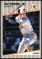 1989 Fleer #617 Cal Ripken, Jr. Baltimore Orioles