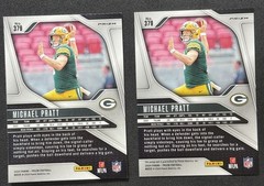 Michael Pratt 2024 Prizm Silver Auto & Silver 2-Card Lot #379 Packers RC Rookie