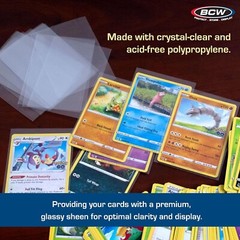 Standard Card Sleeves – 2-5/8″ x 3-5/8″ – 100 Pack | Crystal Clear Acid-Free,…