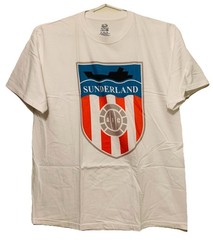 Sunderland AFC Black Cats 1980s Crest Logo T-Shirt Men’s XL English Football