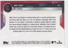 2022 TOPPS NOW #373 MIKE TROUT- ANGELS