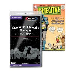 BCW Silver Age Comic Book Bags 100 Pack 2 Mil Acid-Free Poly Sleeves