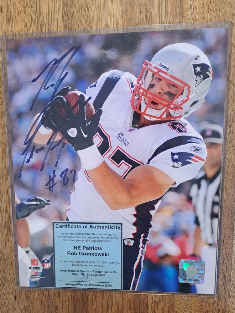 Rob Gronkowski New England Patriots Autographed NFL 8X10 photo with COA