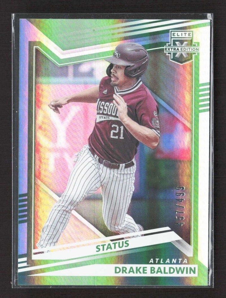 2022 Panini Elite Extra Edition Drake Baldwin #96 Status Green /499 TV4470