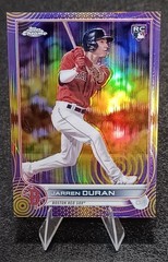 2022 TOPPS CHROME SONIC JARREN DURAN ROOKIE SONIC PURPLE AND YELLOW PULSE…