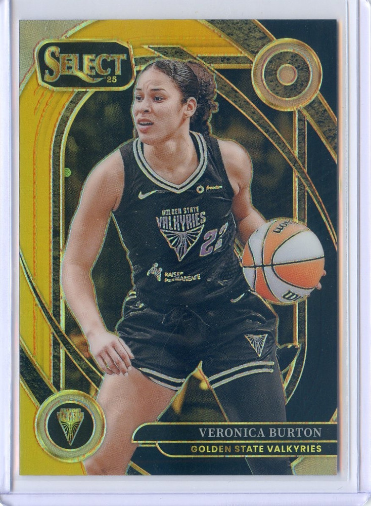 2025 Panini Select WNBA VERONICA BURTON #241 Courtside SP BLACK GOLD PRIZM #1/5